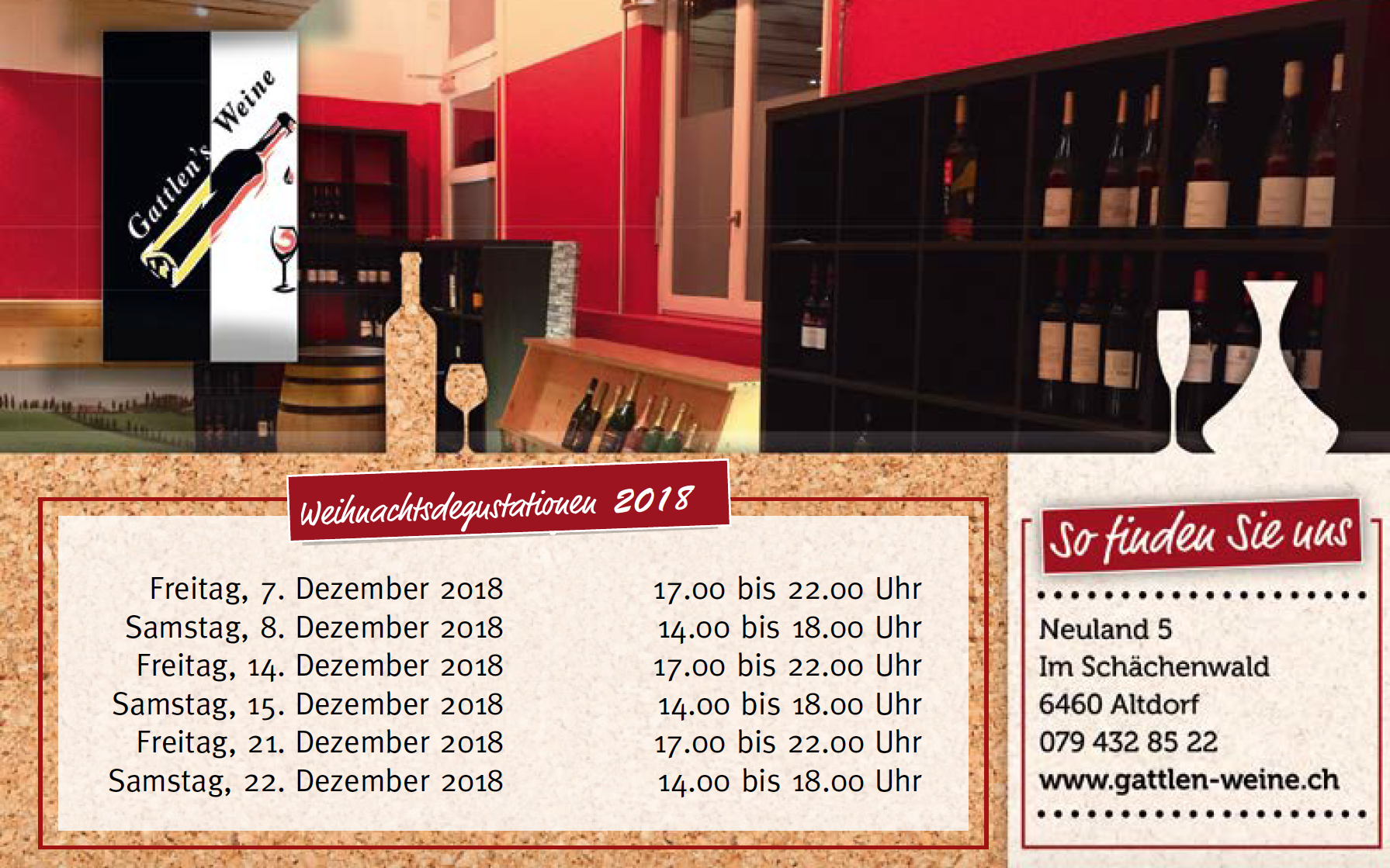 Weihnachtsdegustationen 2018